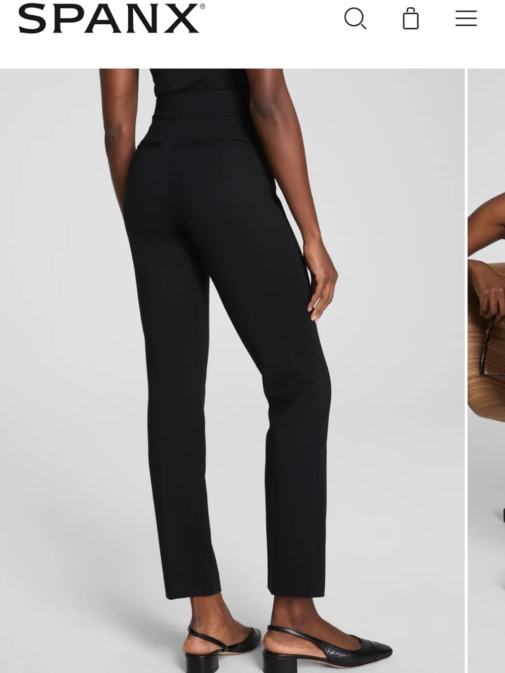 SPANX Supersmooth PerfectFit
Ponte Slim Straight Ankle Crop Trouser Pants Large
